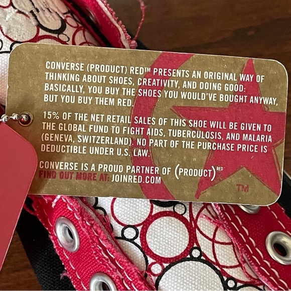 Converse One Reds “Soccer Chick” Custom Sneakers | Women’s 8 Y2K Red Black NWT - Picture 13 of 16